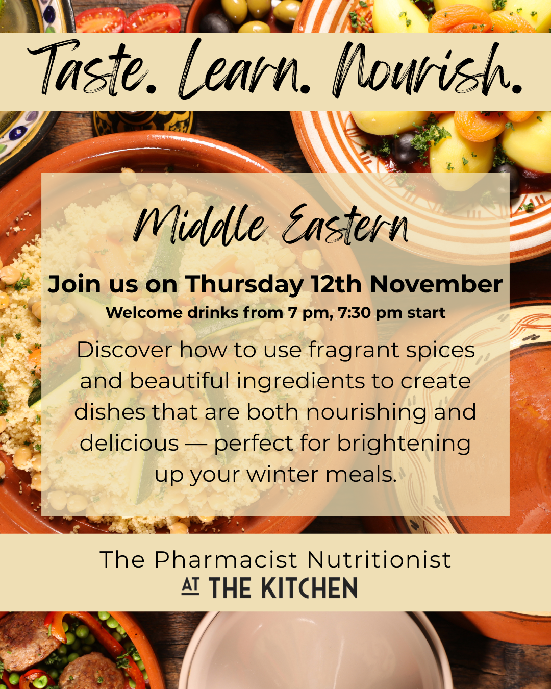 Taste. Learn. Nourish: Thursday 12th November 2026
