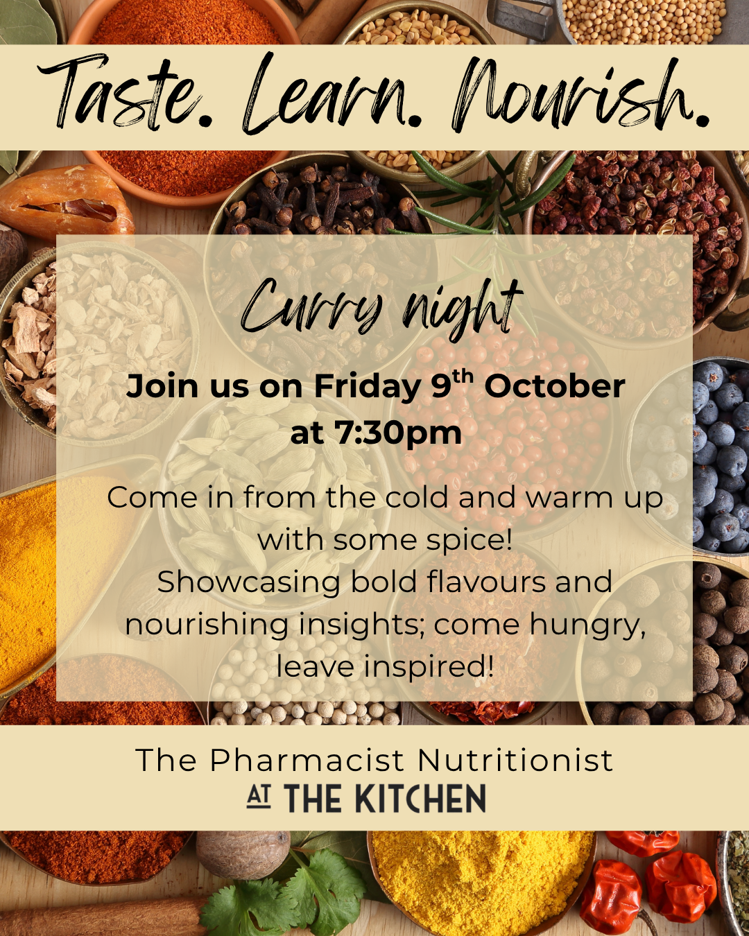 Taste. Learn. Nourish: Curry Night