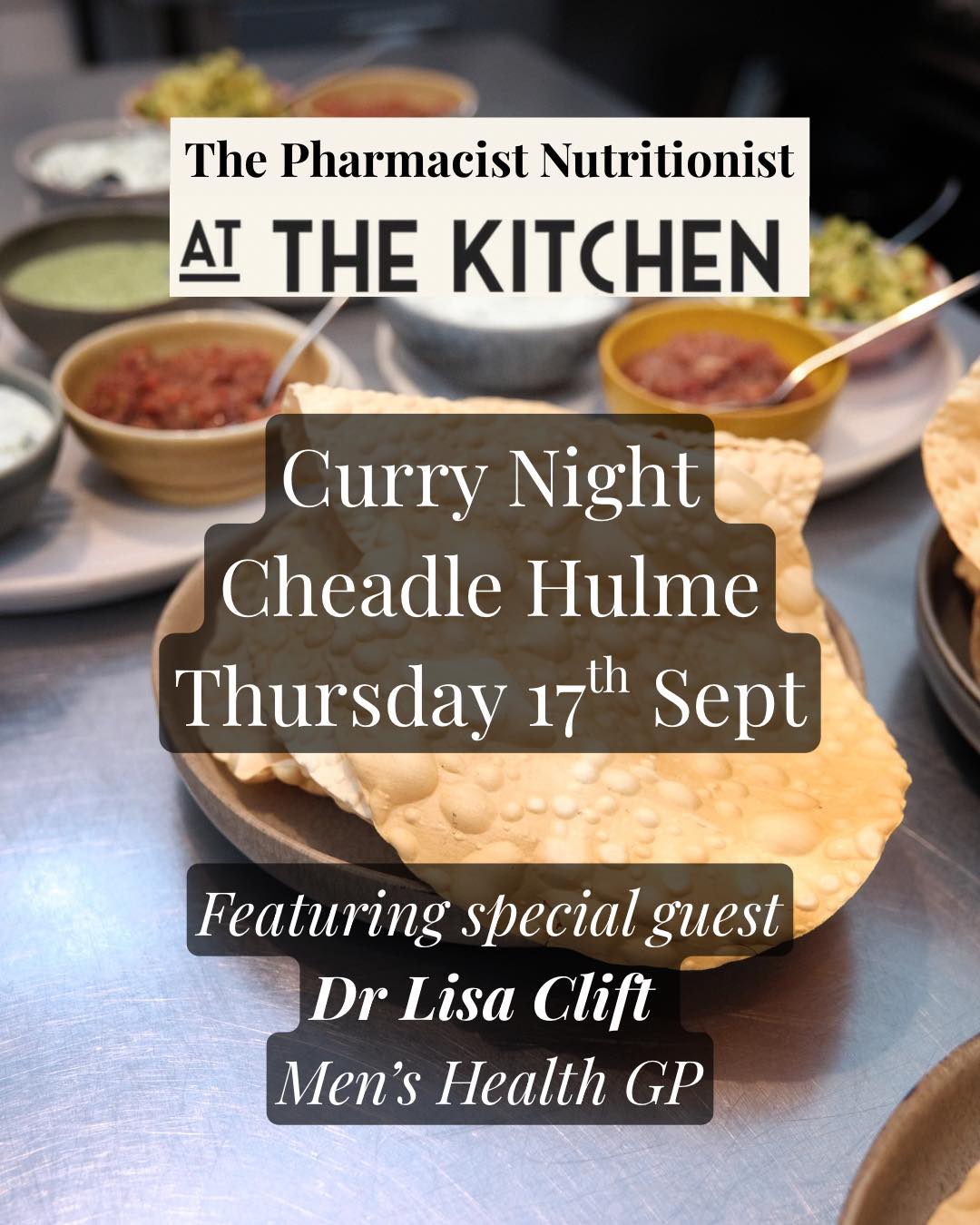 Curry Night Men's Health Special Thursday 17th September